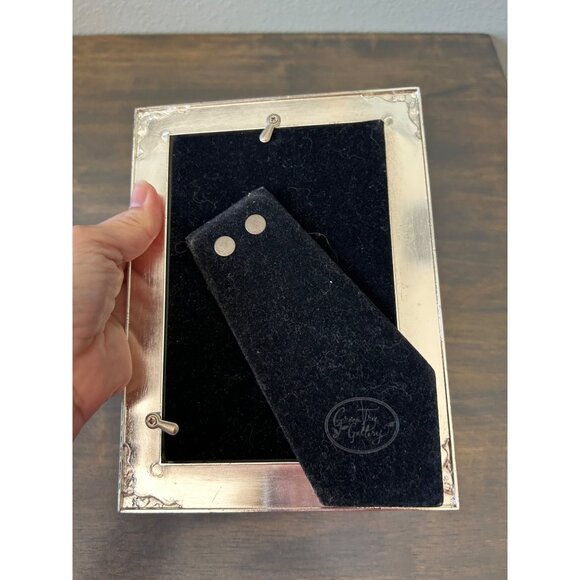 Green Tree Gallery Yellow Enameled and Silver Tone Metal Frame Art Deco - Picture 3 of 7